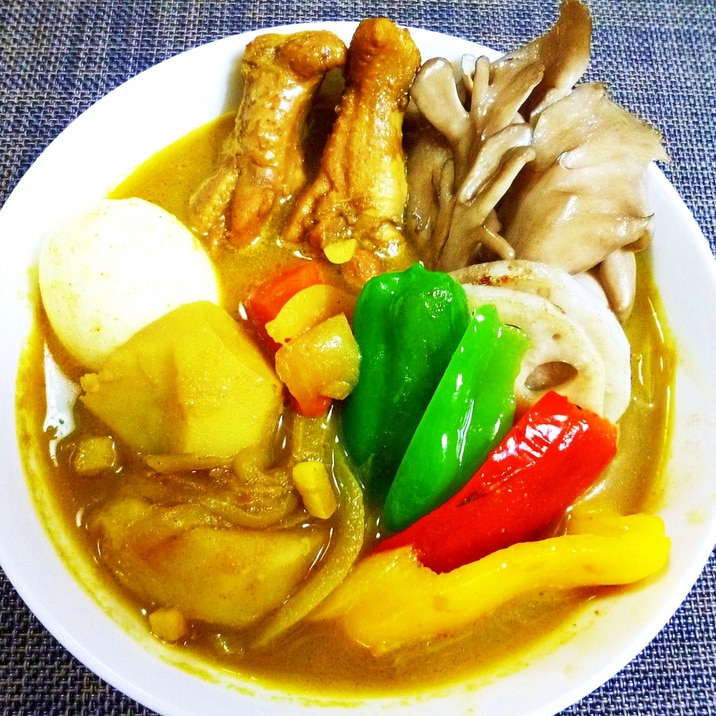 我が家の定番ニンニクたっぷ~~りのスープカレー